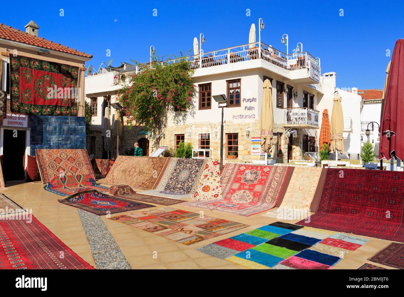 Carpet store in Old Town,Marmaris,Turkey,Mediterranean Stock Photo