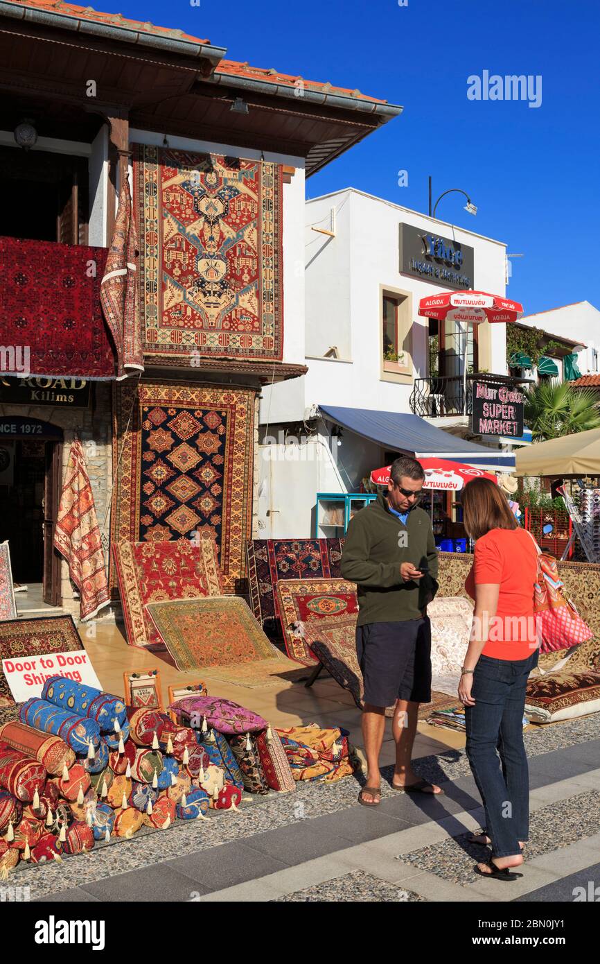 Carpet store in Old Town,Marmaris,Turkey,Mediterranean Stock Photo