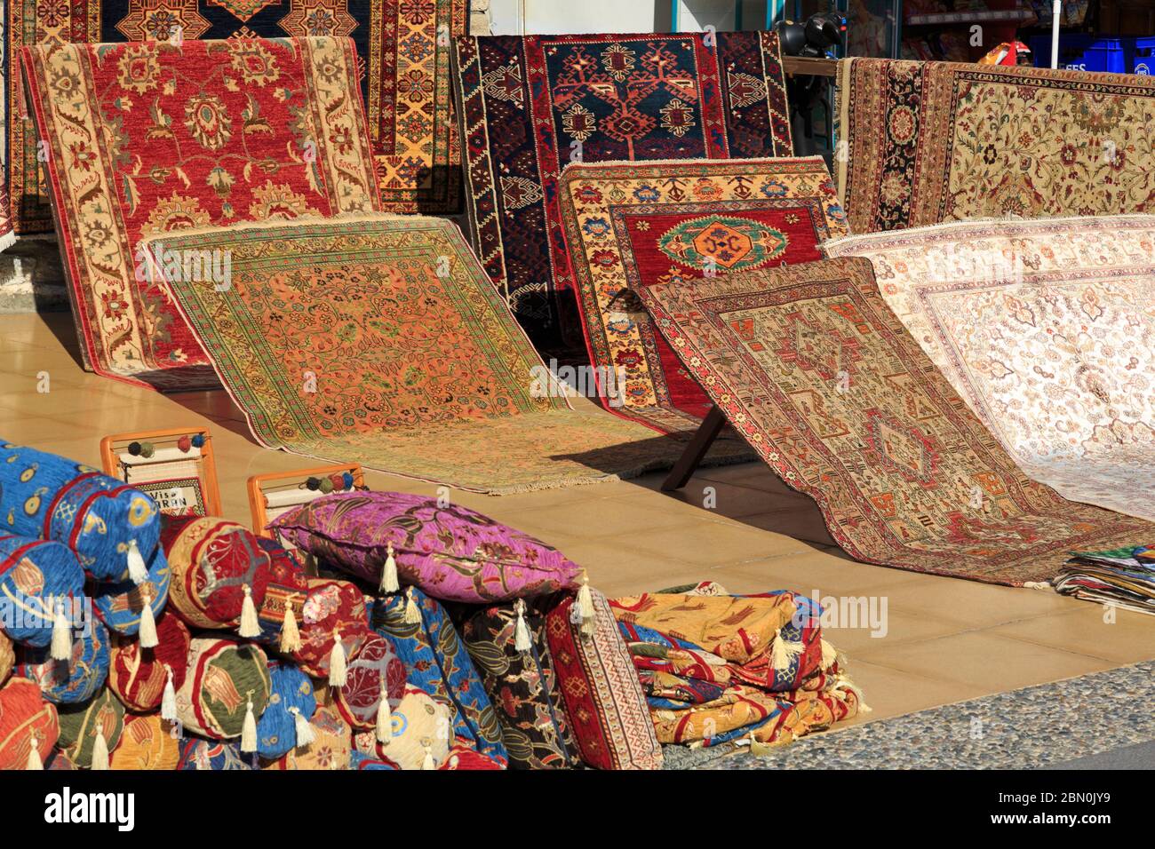 Carpet store in Old Town,Marmaris,Turkey,Mediterranean Stock Photo