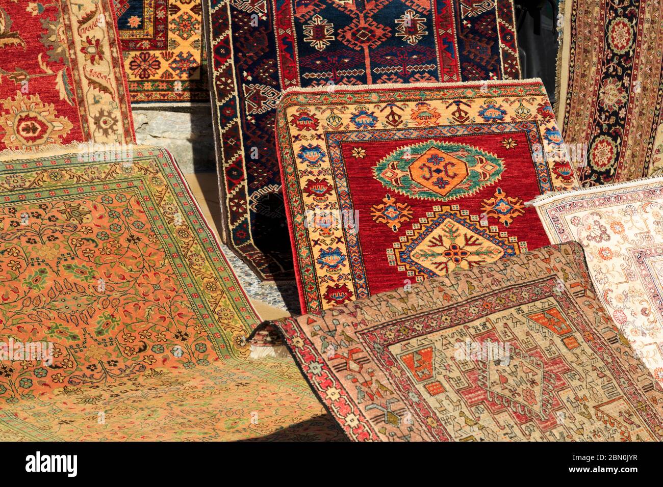 Carpet store in Old Town,Marmaris,Turkey,Mediterranean Stock Photo