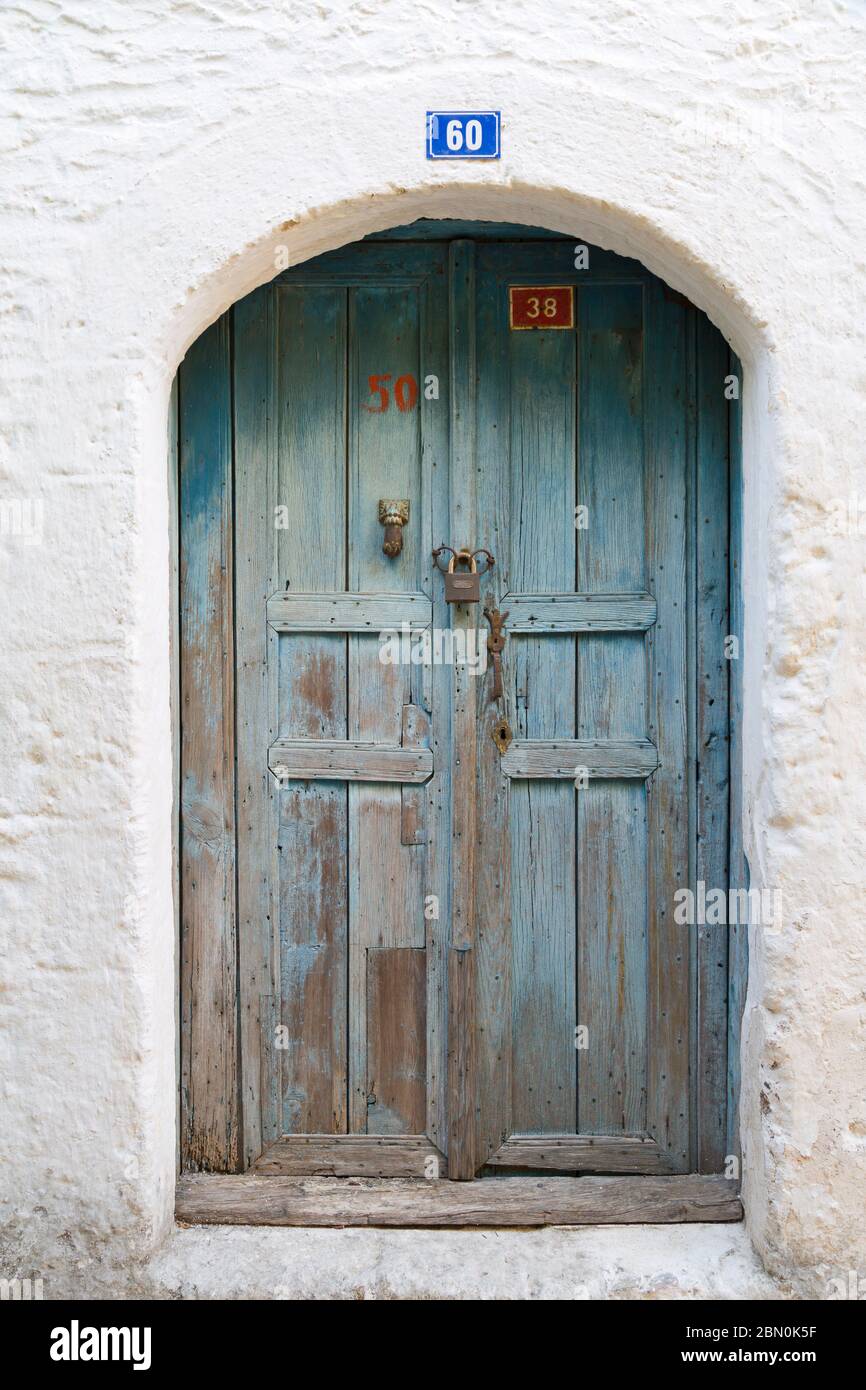 Door in Old Town,Marmaris,Turkey,Mediterranean Stock Photo