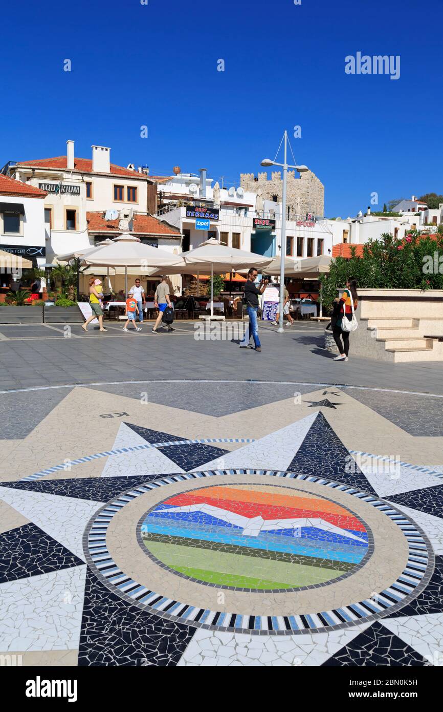 Compass in Old Town,Marmaris,Turkey,Mediterranean Stock Photo