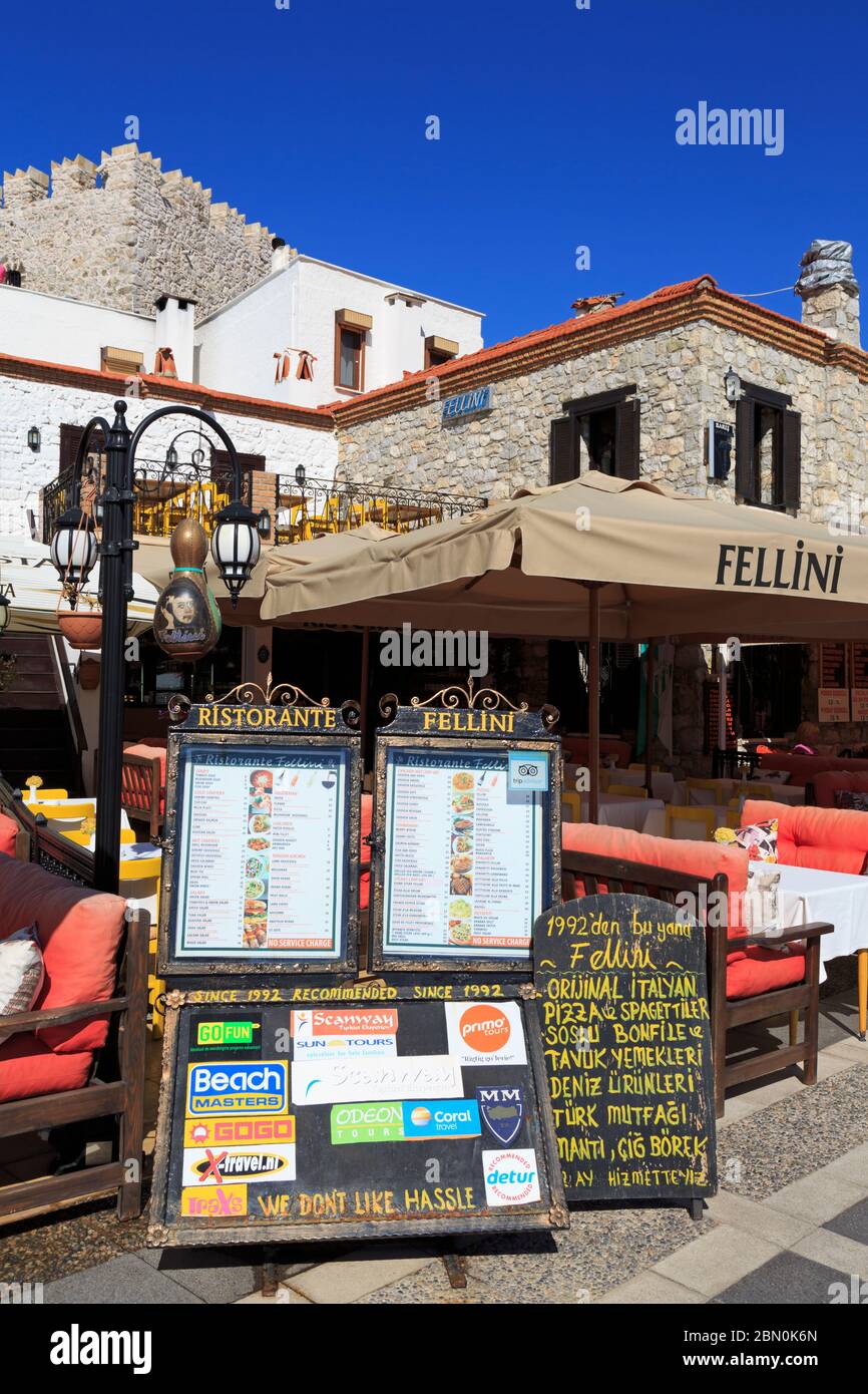 Restaurant in Old Town,Marmaris,Turkey,Mediterranean Stock Photo