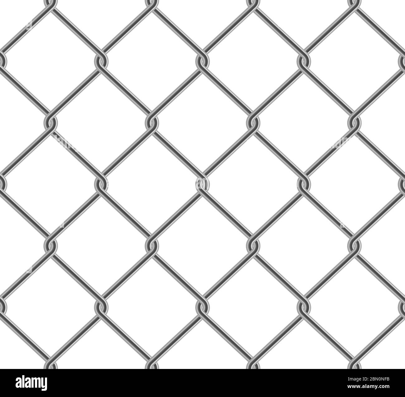 Seamless wired chain link fence pattern realistic style Stock Vector