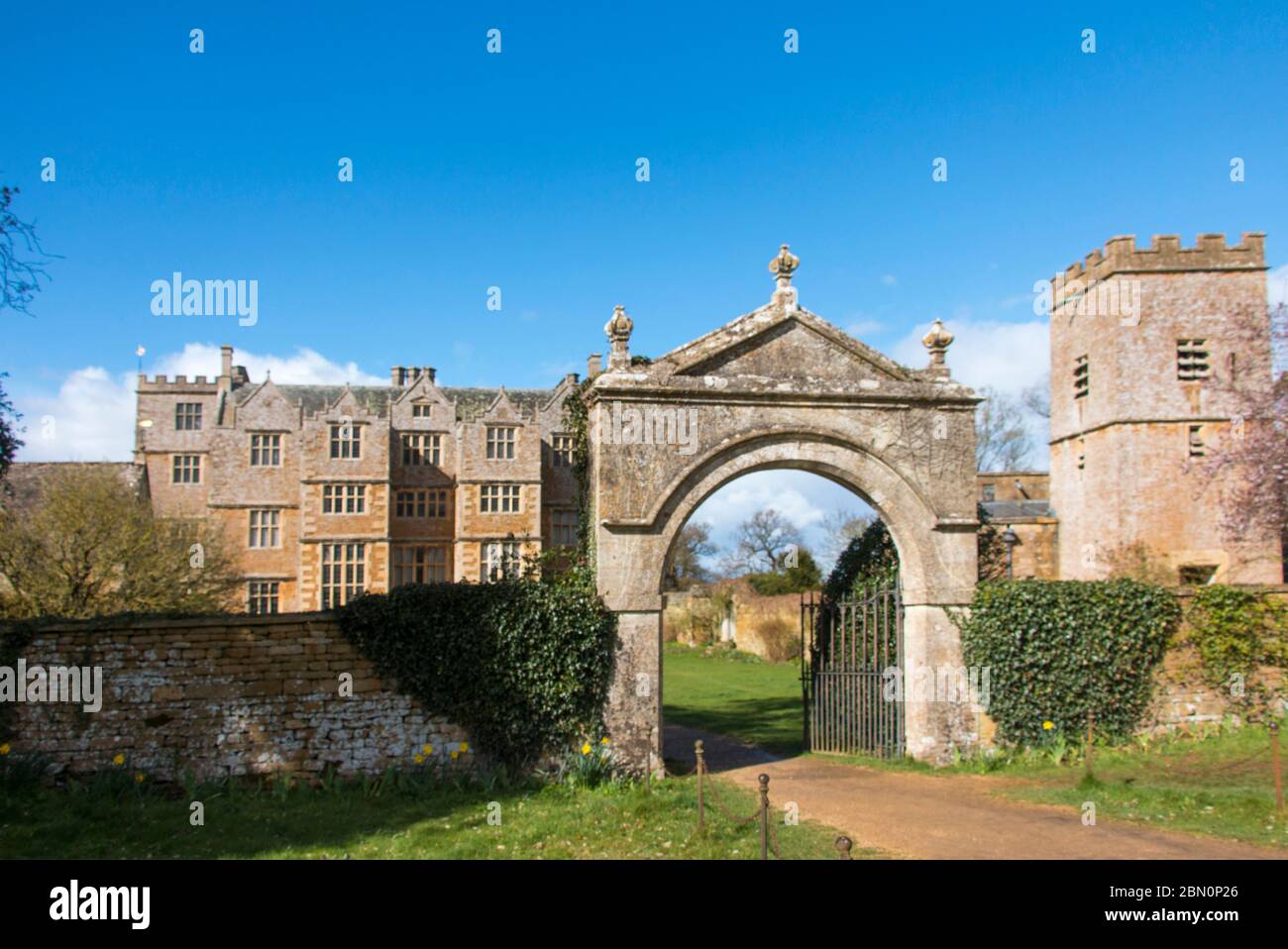 front view of Chastelton House building, National Trust, near Moreton