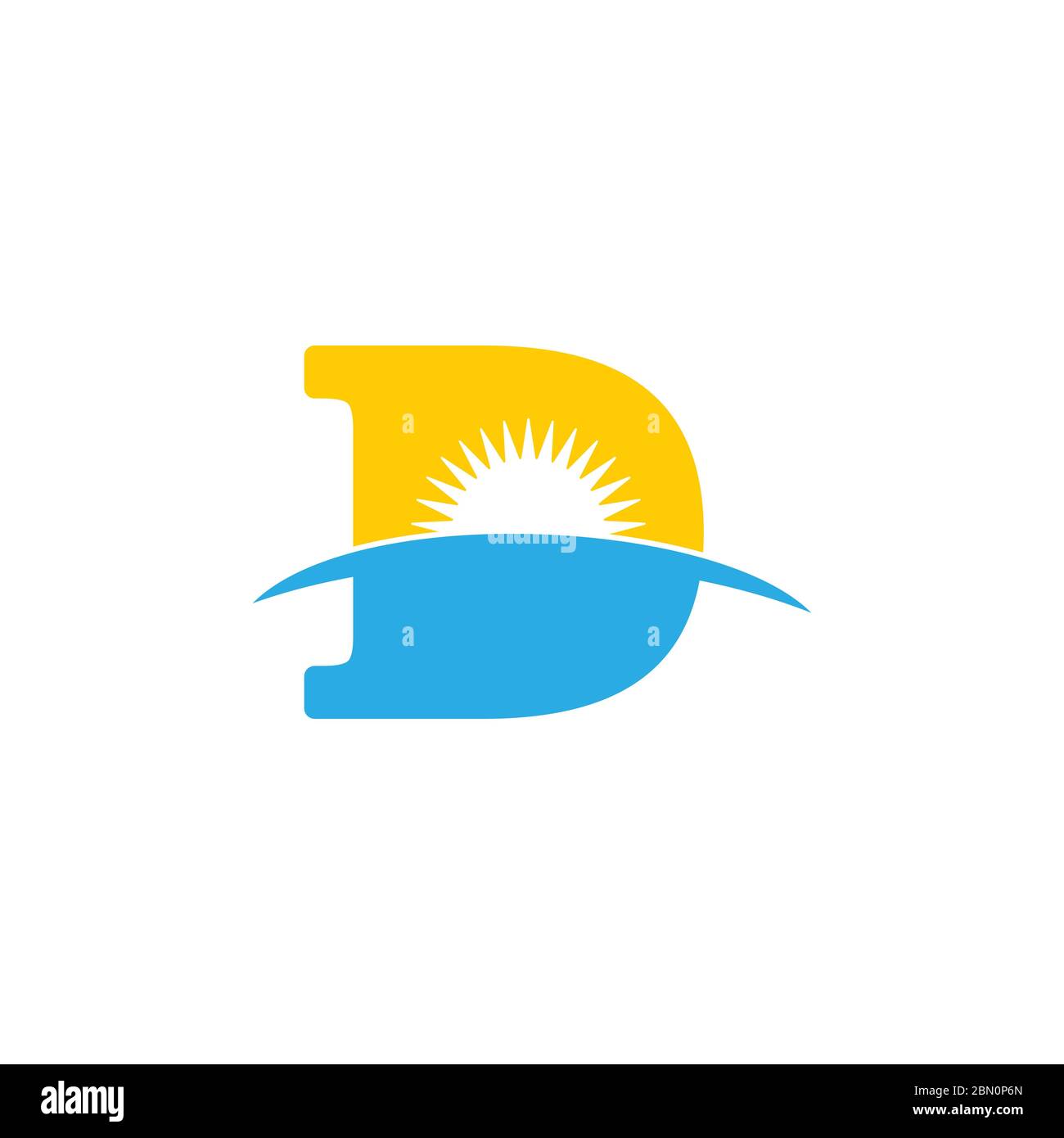 letter d sun rise horizon design logo vector Stock Vector Image & Art ...