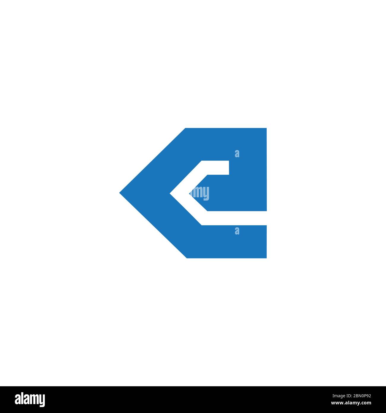 abstract letter ke simple geometric logo vector Stock Vector