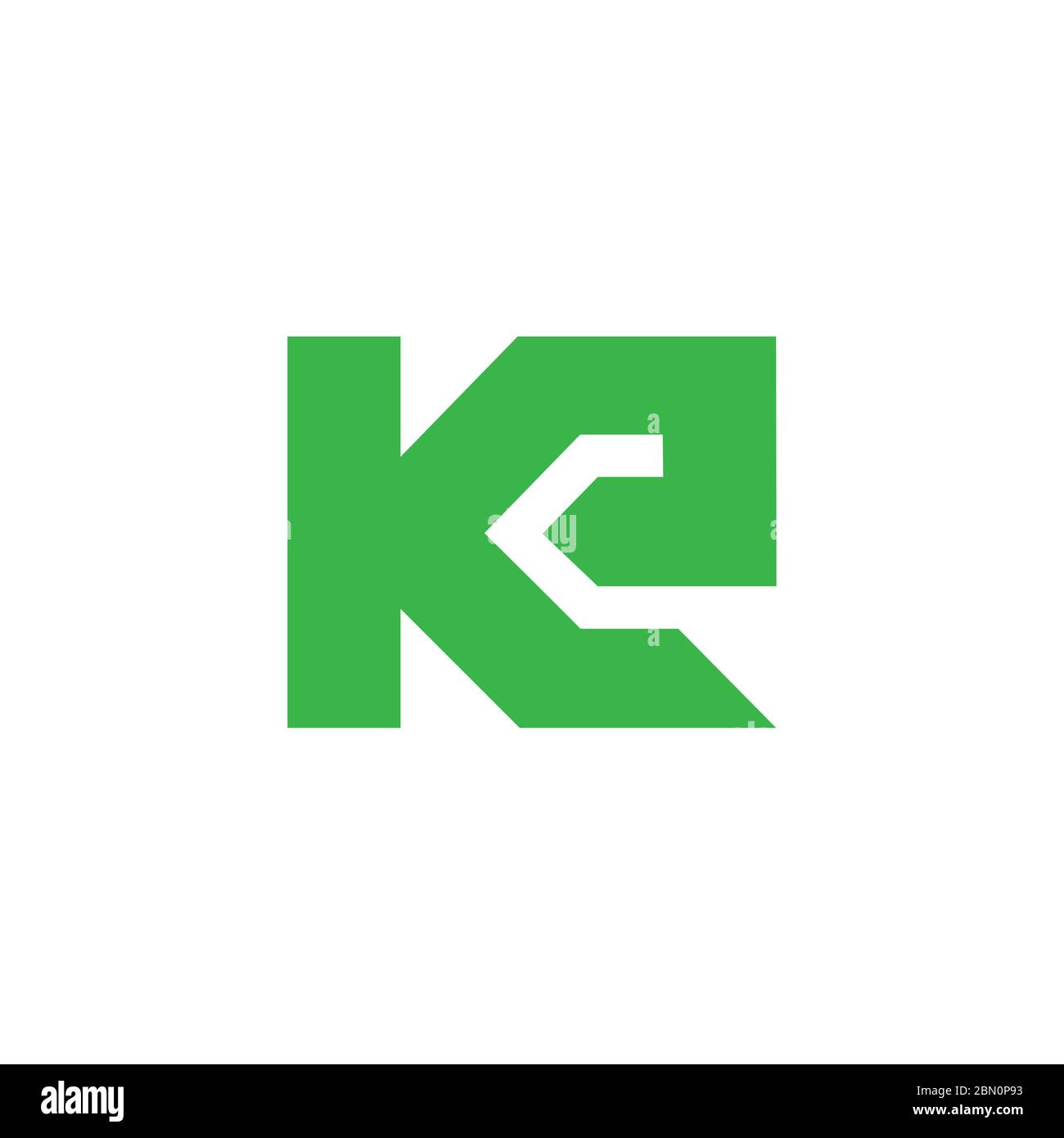 abstract letter ke simple geometric logo vector Stock Vector