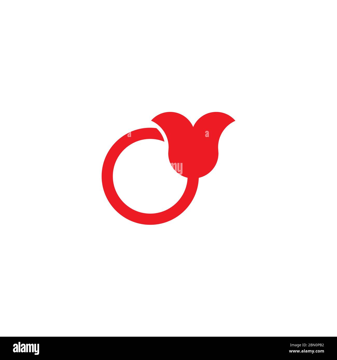 circle rotation flower ring geometric logo vector Stock Vector