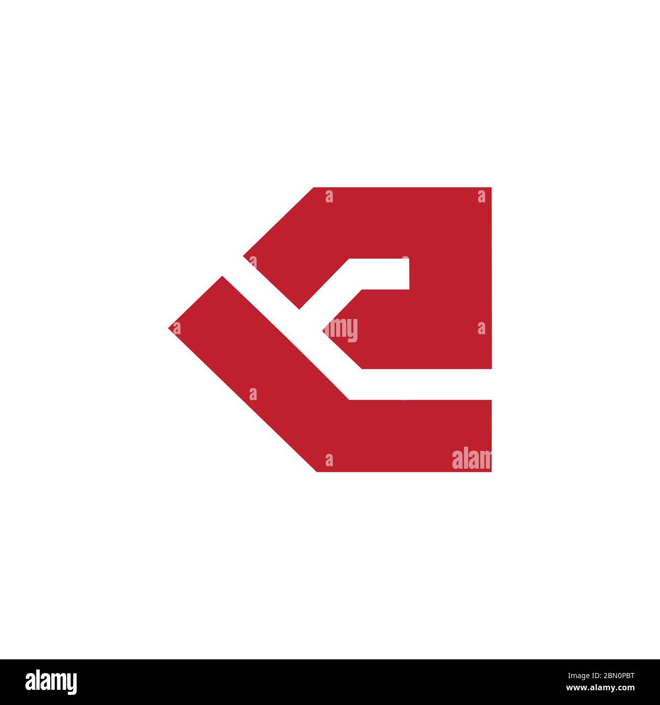 abstract letter le arrow simple geometric logo vector Stock Vector