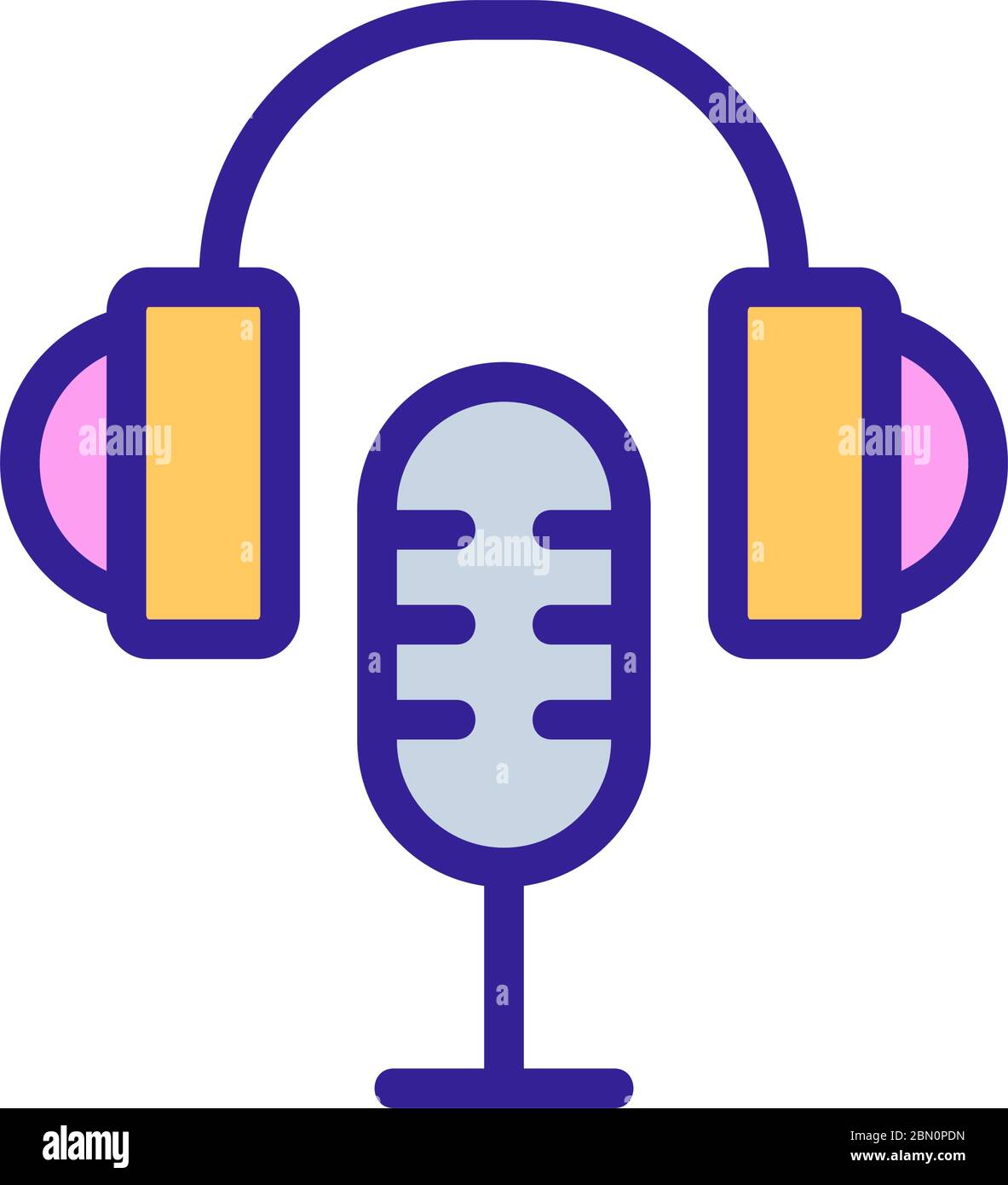 video game with microphone sound icon vector outline illustration Stock ...