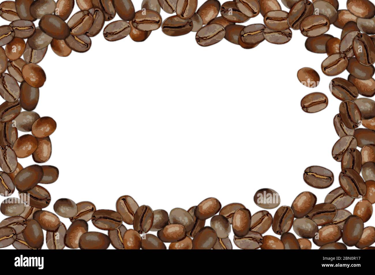 Coffee frame with coffee beans on border and copy space in center Stock  Vector Image & Art - Alamy