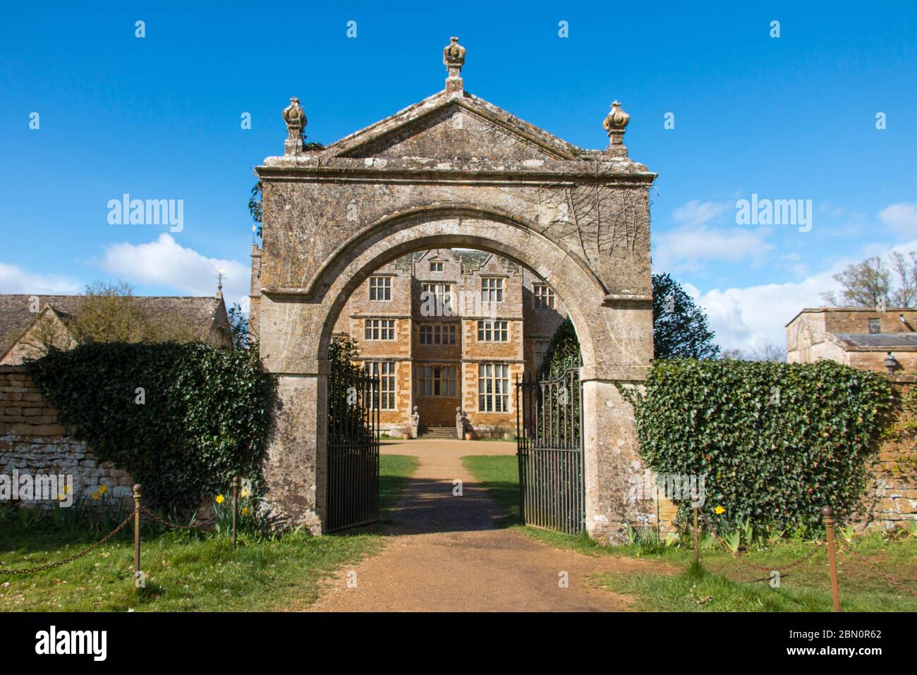 front view of Chastelton House building, National Trust, near Moreton in Marsh, Cotswolds