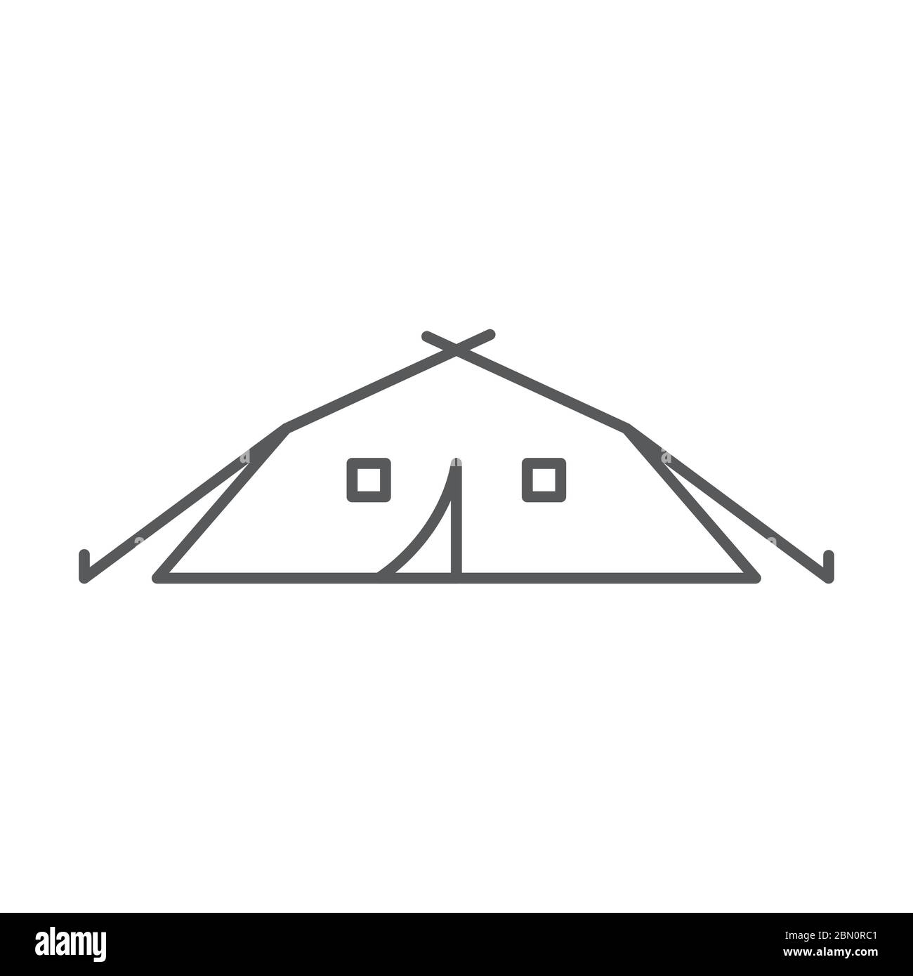Army tent vector icon symbol isolated on white background Stock Vector ...