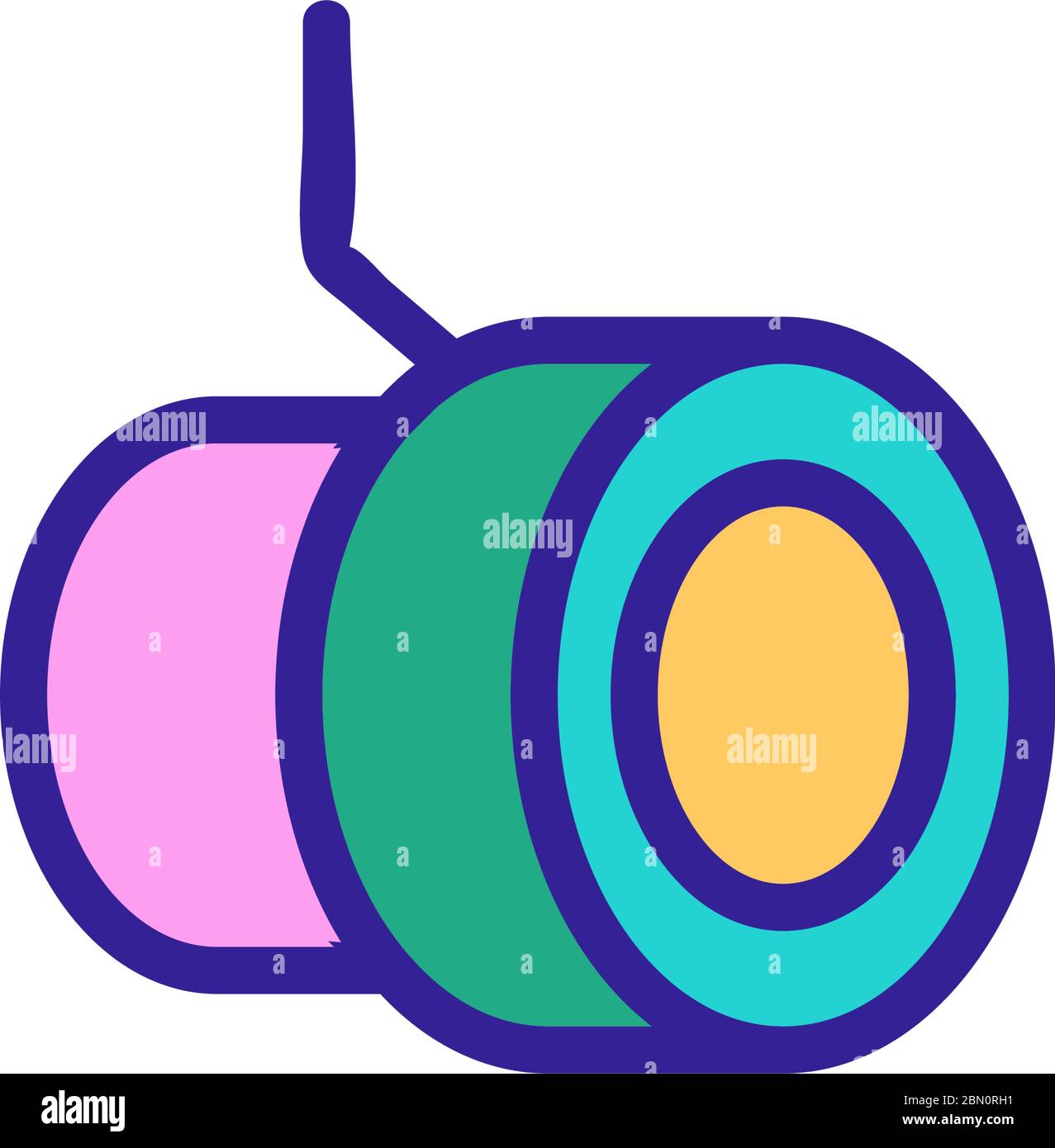 round built in floodlight icon vector outline illustration Stock Vector ...