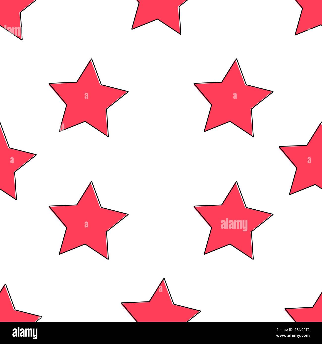 Seamless abstract Star pink pattern on white background, Vector ...