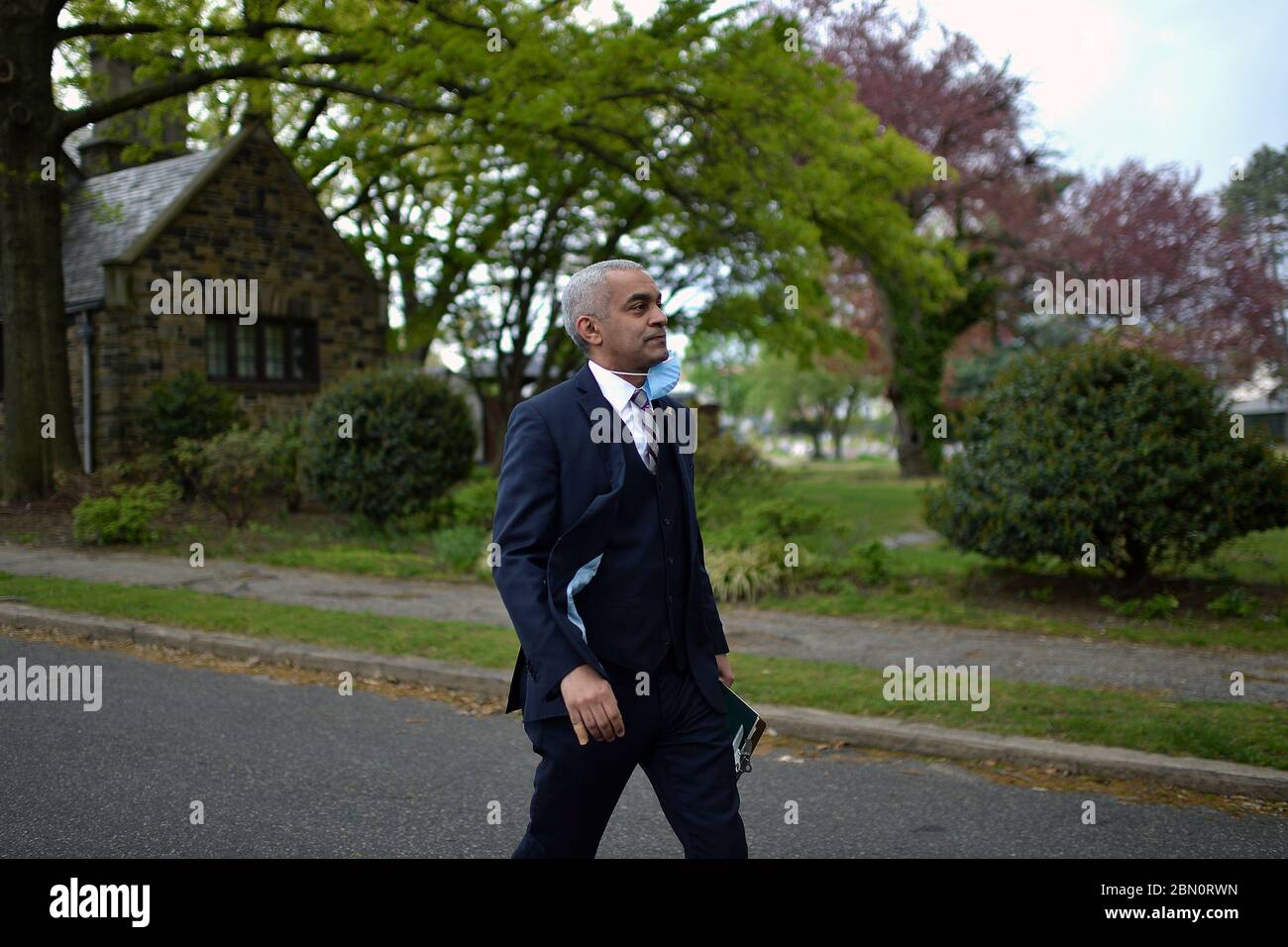 New York City, USA. 11th May, 2020. Funeral Director Omar Rodriquez