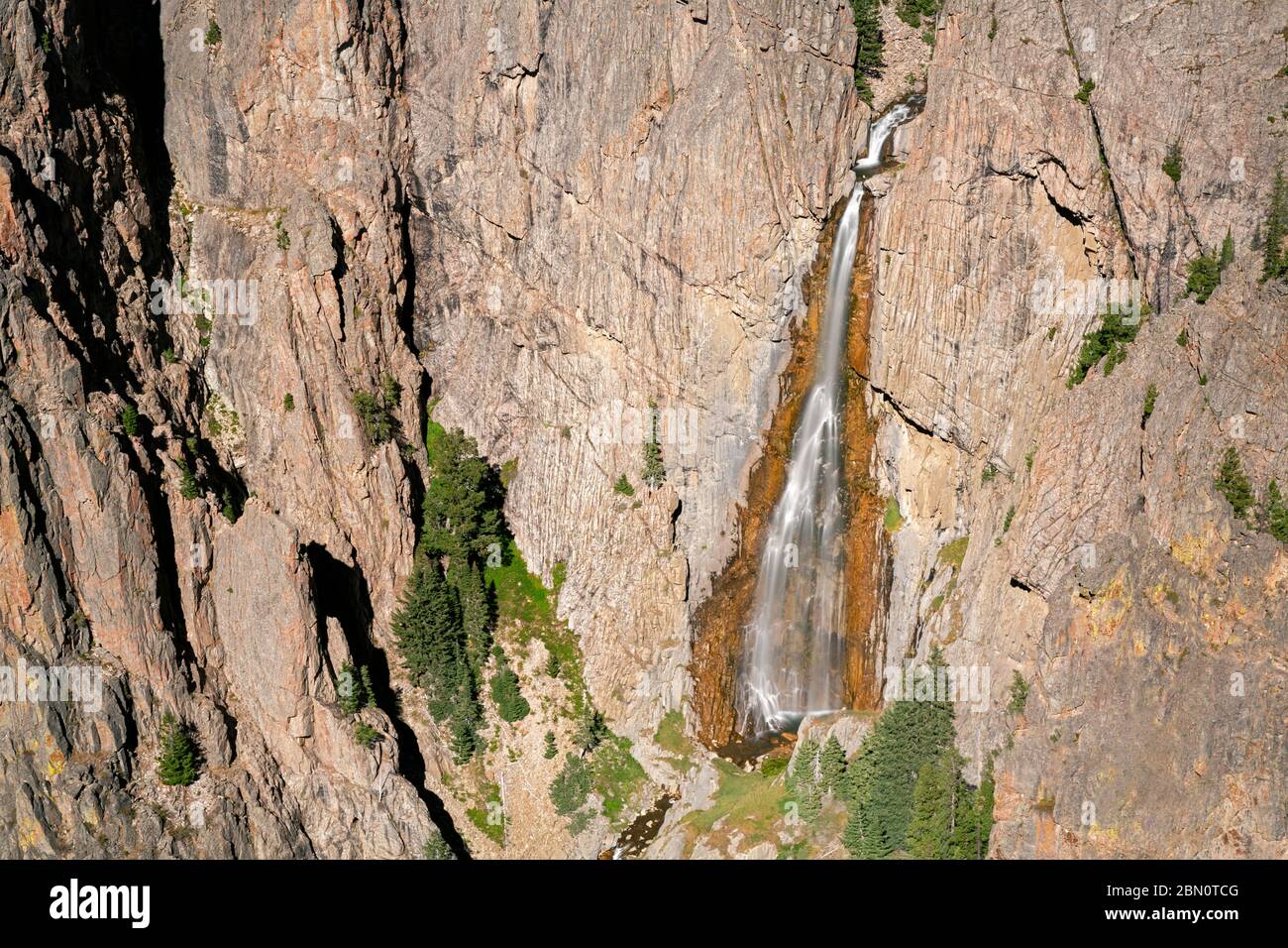 WY04210-00...WYOMING - Bucking Mule Falls in the Bighorn National Forest. Stock Photo