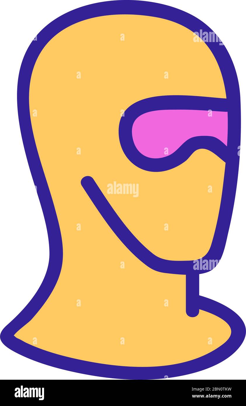 safety ski goggles mask icon vector outline illustration Stock Vector