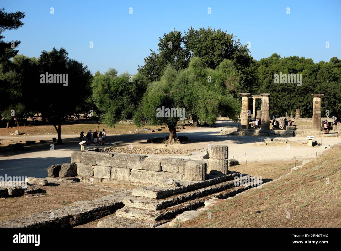 Hera Temple, Olympia, Greece Stock Photo