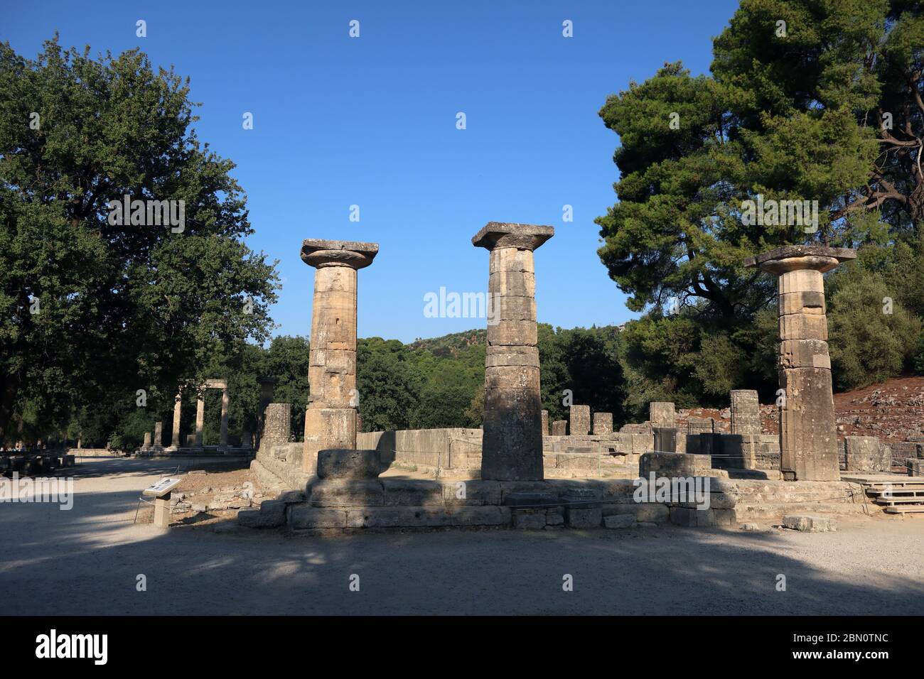 Hera Temple, Olympia, Greece Stock Photo