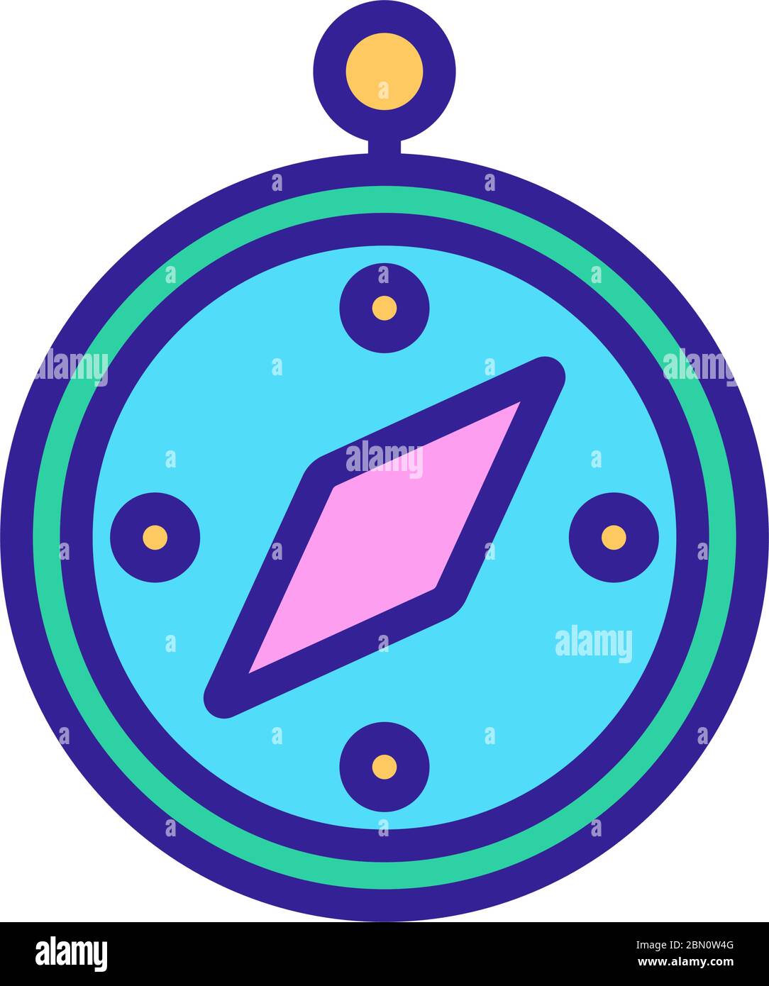 compass to determine path icon vector outline illustration Stock Vector ...