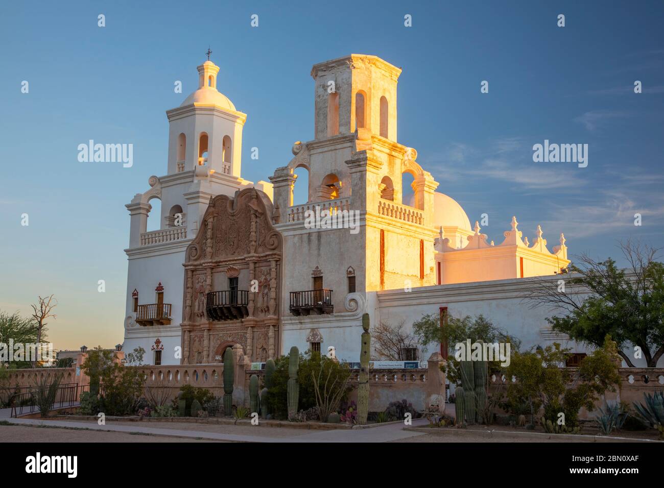 Mission San Xavier del Bac, Tucson, Arizona. Stock Photo