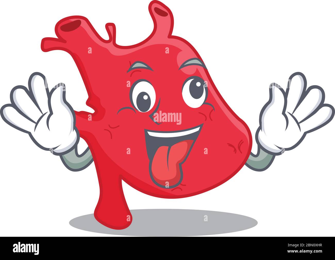 A Cartoon Design Of Heart Having A Crazy Face Stock Vector Image Art Alamy