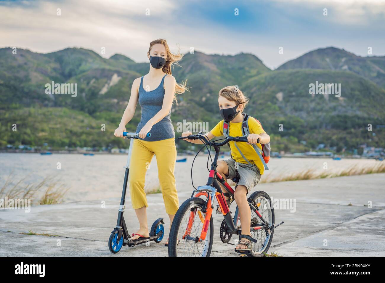 biking with backpack