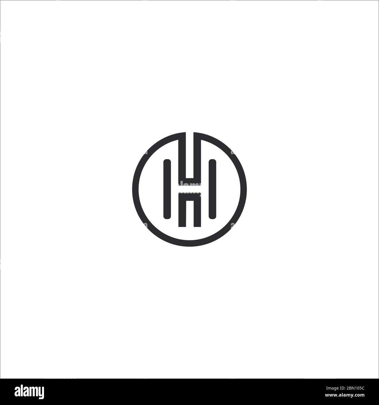 Initial letter hc logo or ch logo vector design template Stock Vector