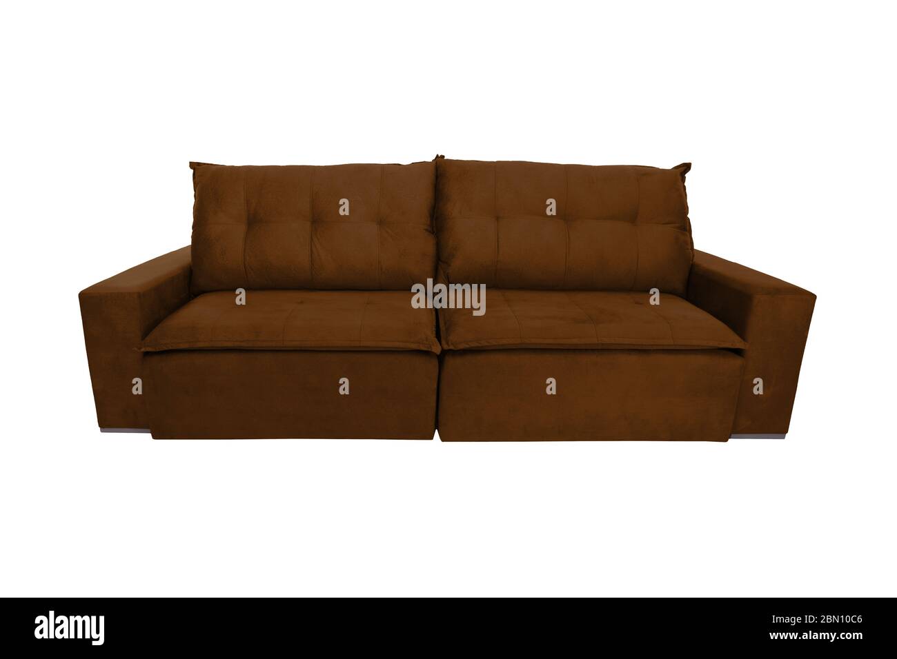 modern color suede couch sofa isolated on white background Stock Photo