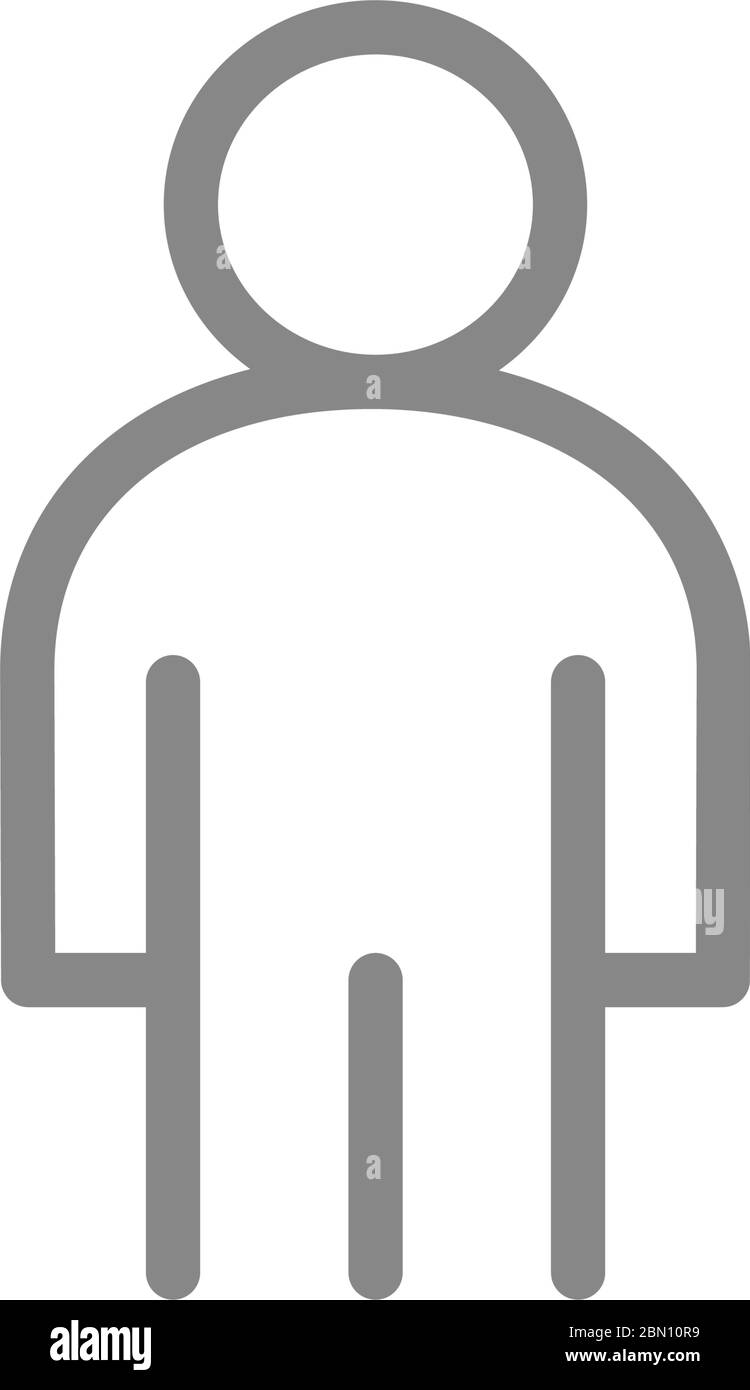 User profile line icon. Man profile, employee symbol Stock Vector