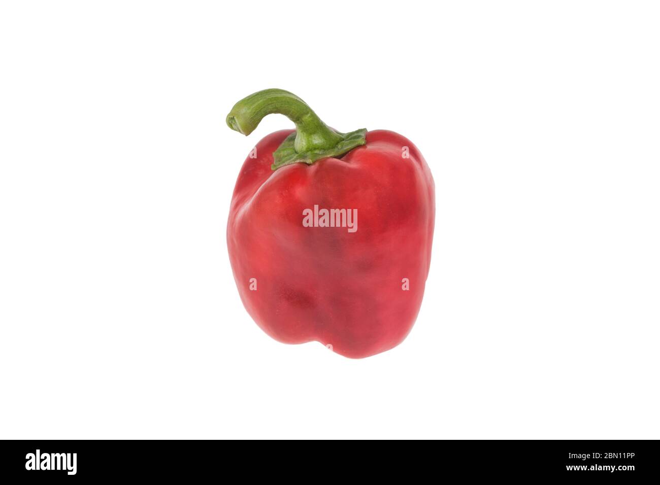Red Bell pepper isolated on white background Stock Photo - Alamy