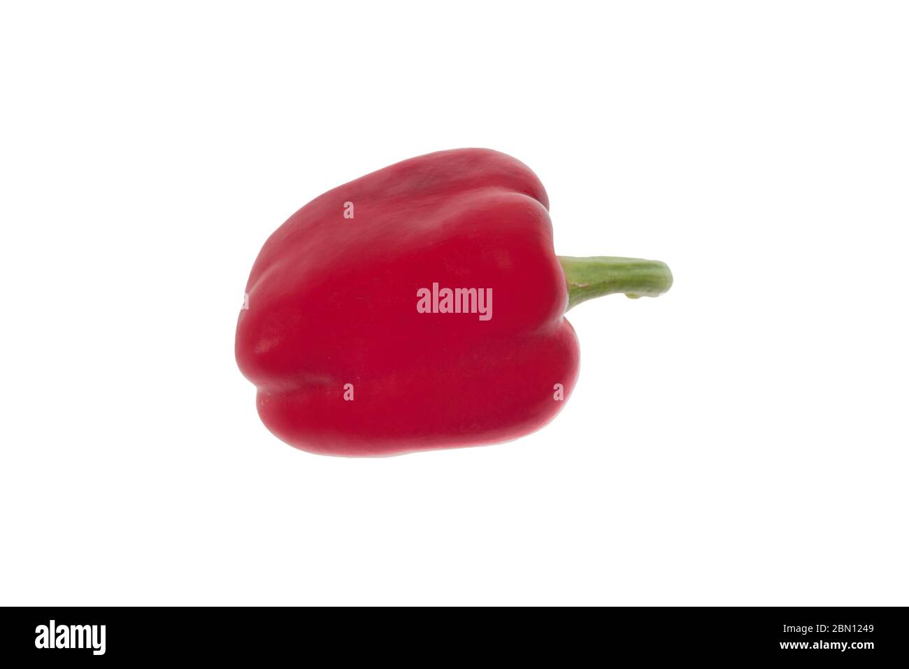 Red Bell pepper isolated on white background Stock Photo - Alamy