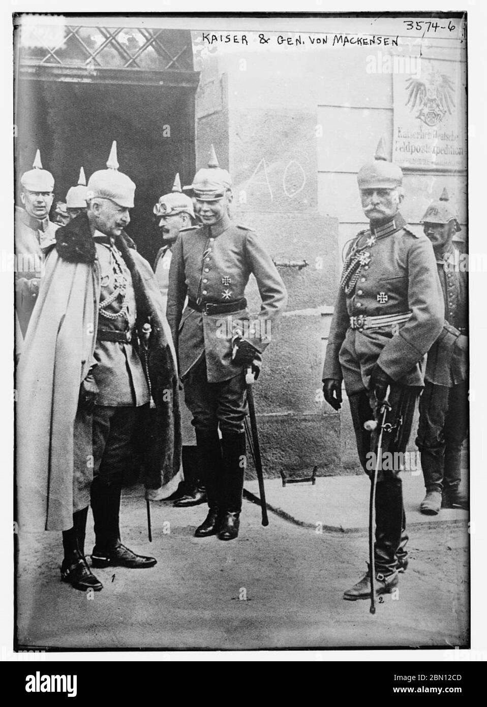Kaiser and Gen. von Mackensen  (LOC) by The Library of Congress Stock Photo