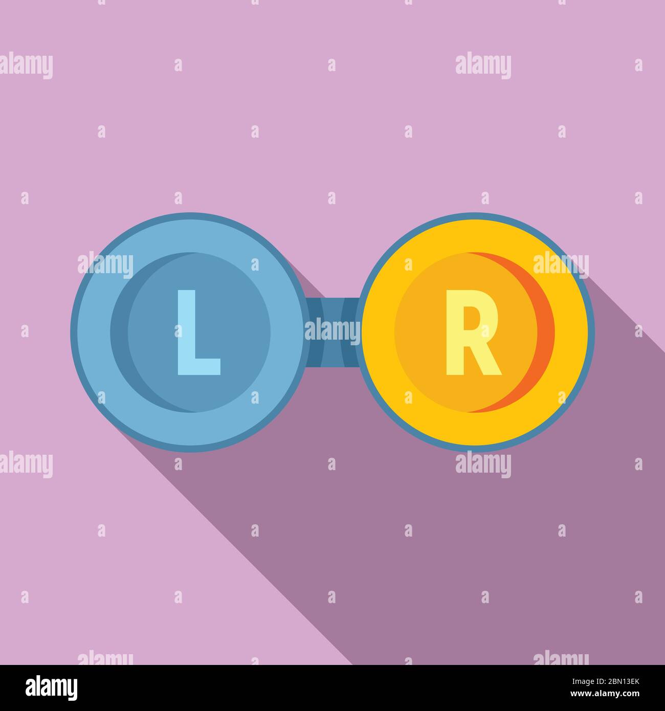 Eye lens boxes icon. Flat illustration of eye lens boxes vector icon