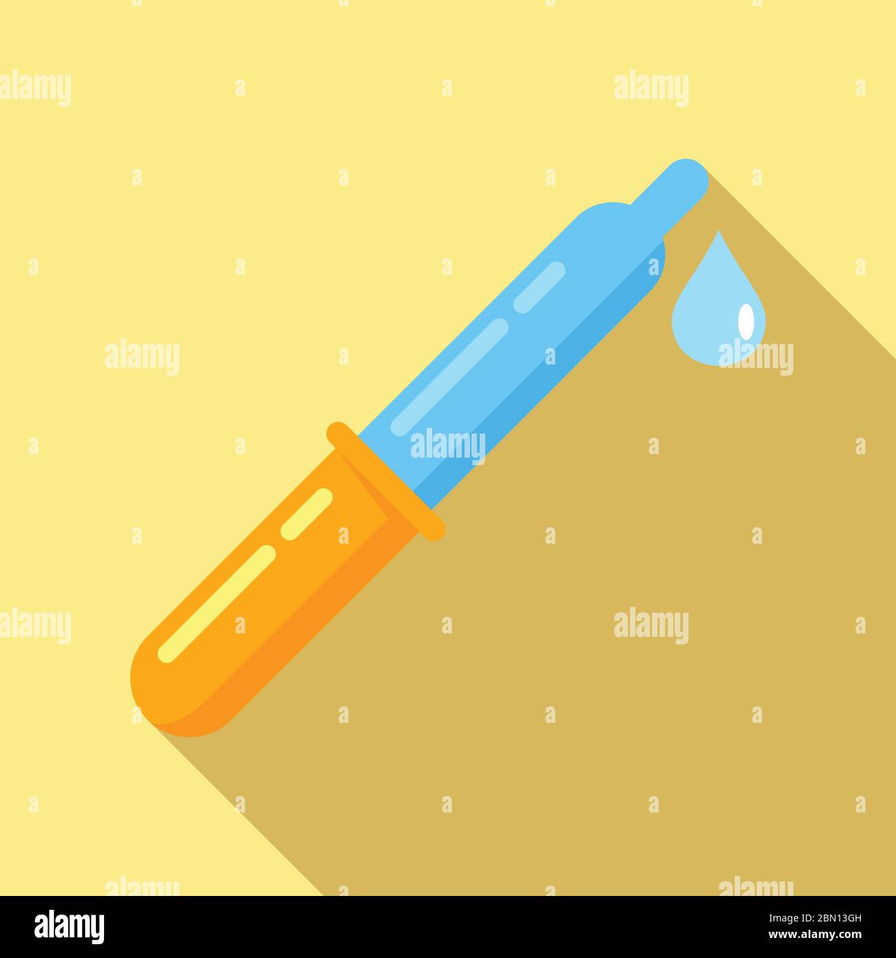 Eye care pipette icon. Flat illustration of eye care pipette vector icon for web design Stock Vector