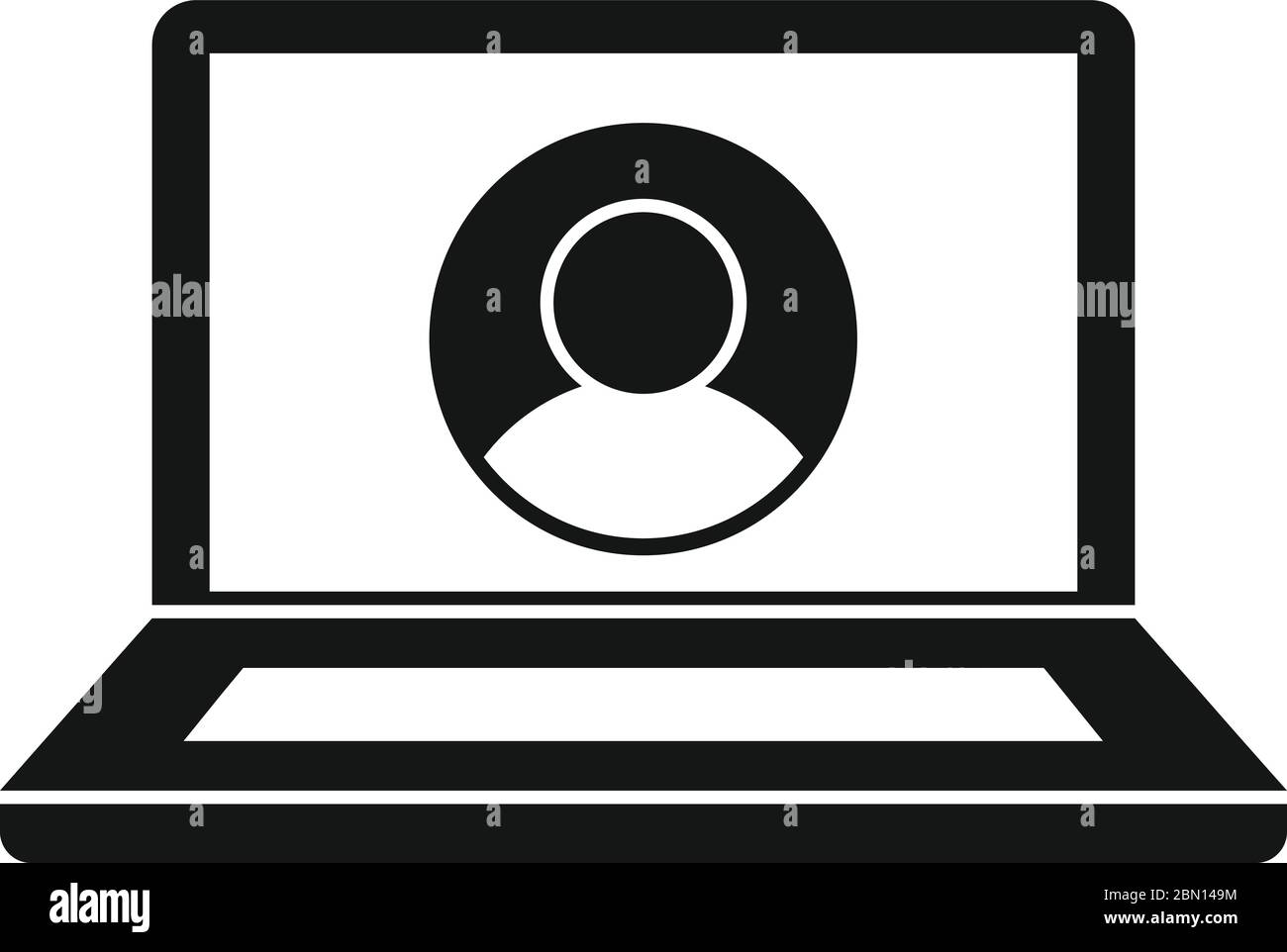 Laptop login icon. Simple illustration of laptop login vector icon for ...