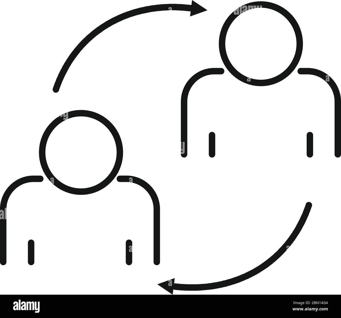 People communication icon. Outline people communication vector icon for ...