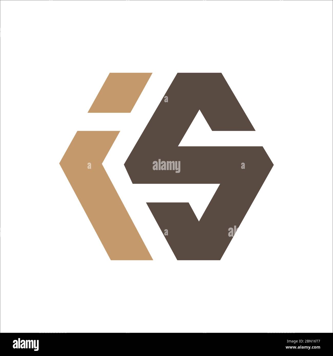 Initial letter is logo or si logo vector design template Stock Vector