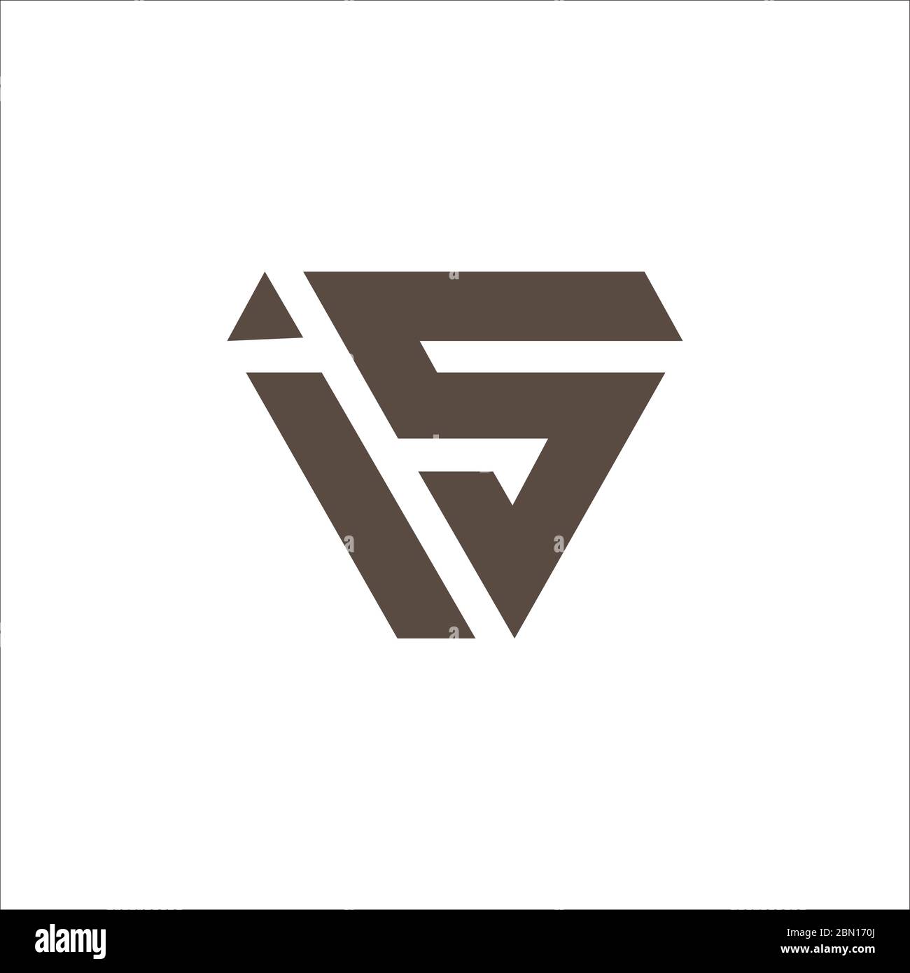 Initial letter is logo or si logo vector design template Stock Vector