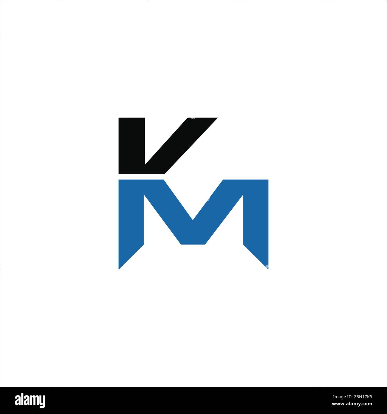 Initial letter km logo or mk logo vector design template Stock Vector