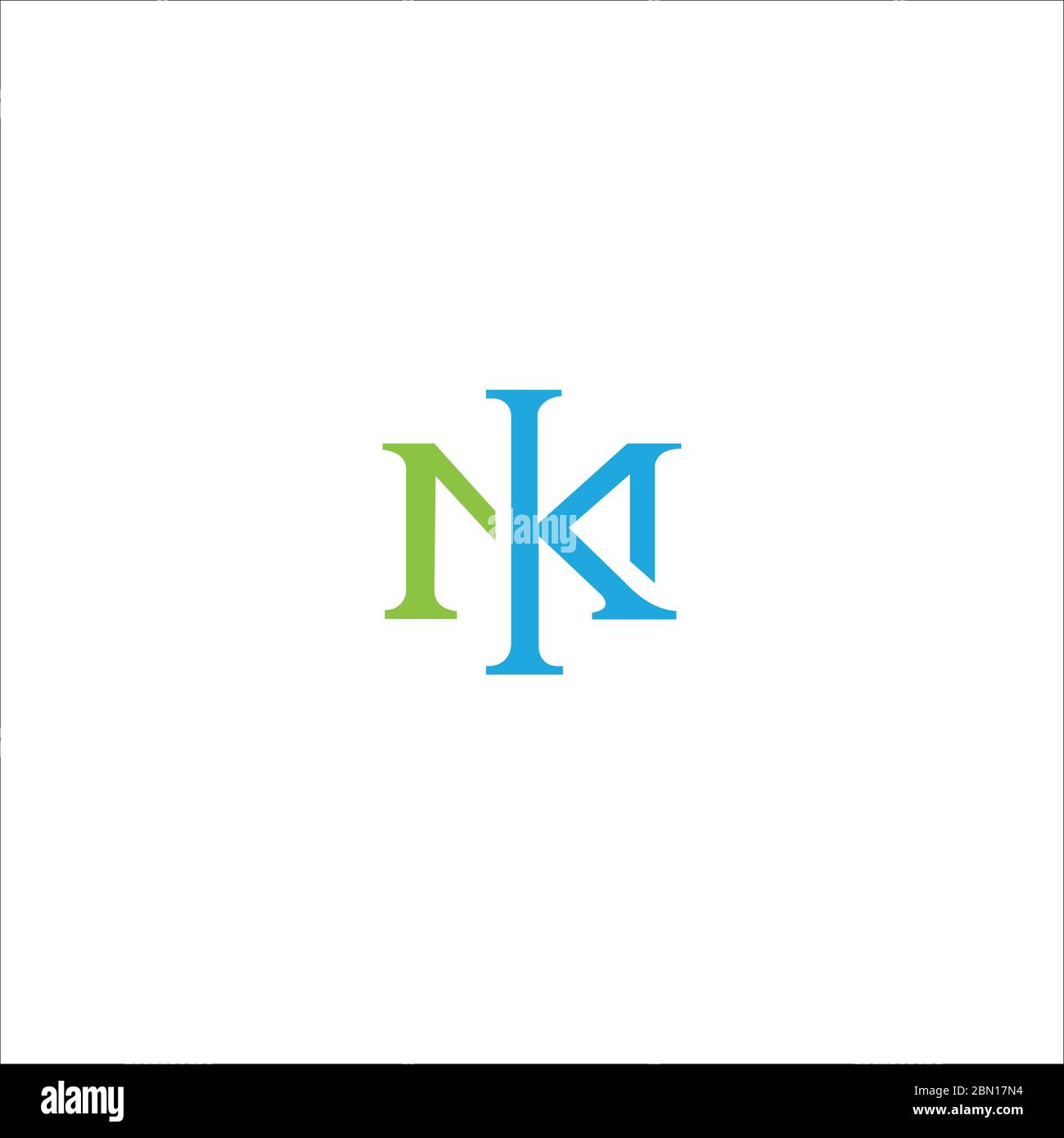 Initial letter km logo or mk logo vector design template Stock Vector
