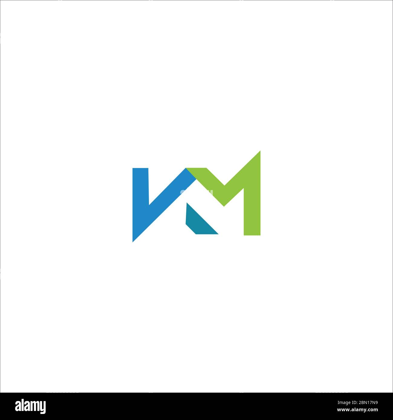 Initial letter km logo or mk logo vector design template Stock Vector ...