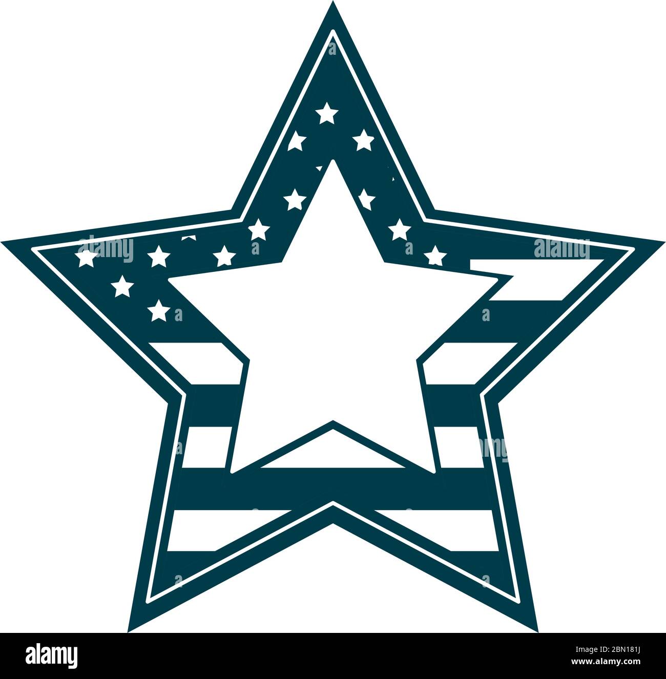 happy independence day, american flag shaped star patriotic vector ...