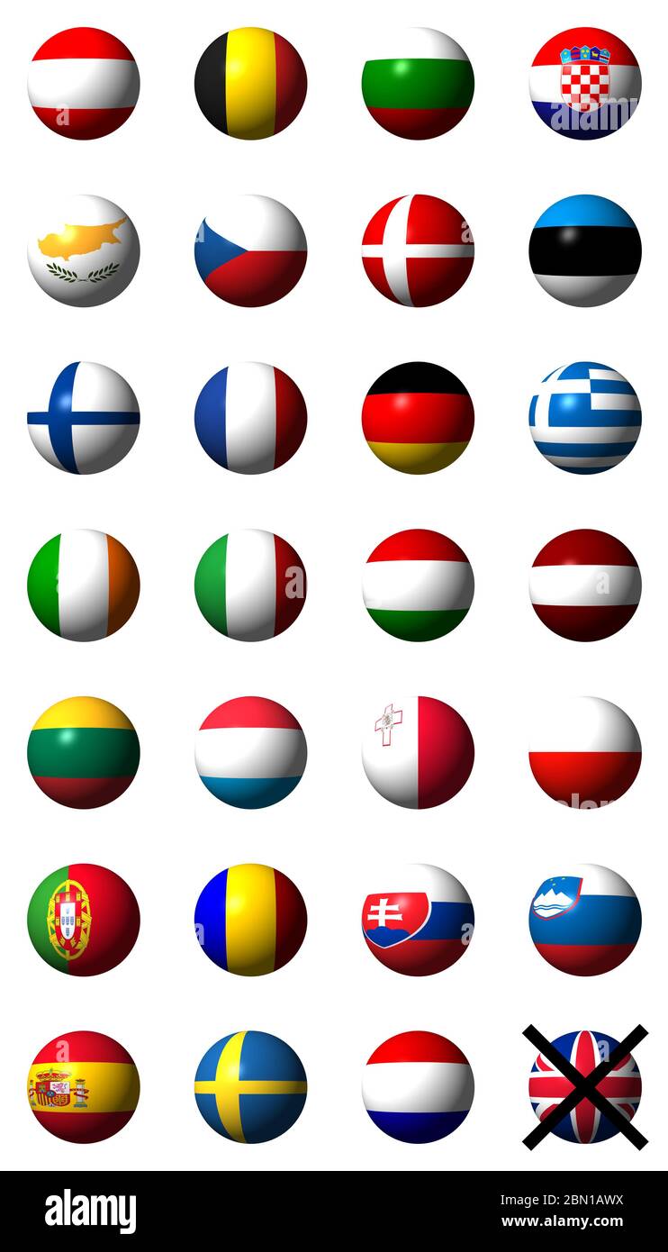 European countries flags Cut Out Stock Images & Pictures Alamy