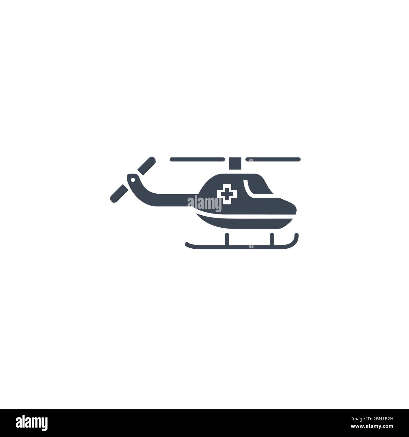 Emergency Helicopter related vector glyph icon. Stock Vector