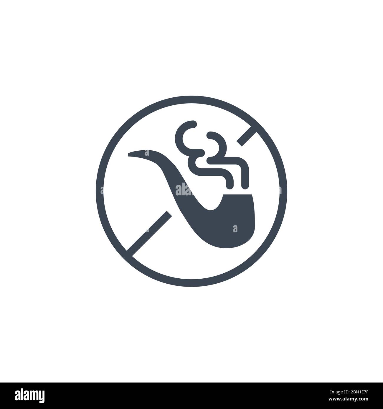 No Smoking related vector glyph icon. Stock Vector
