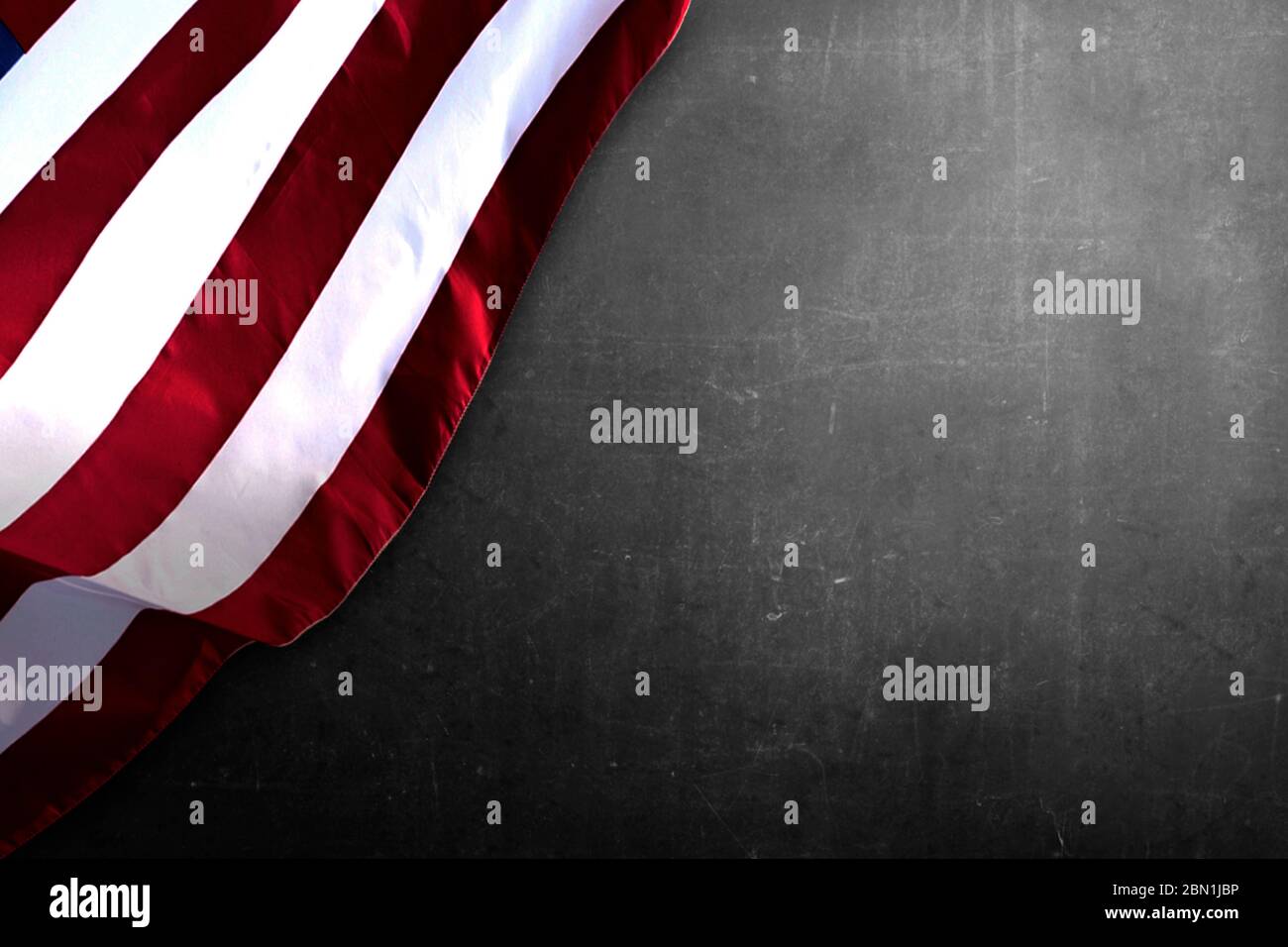 American flag folded on a black background. Fourth of July Concept ...