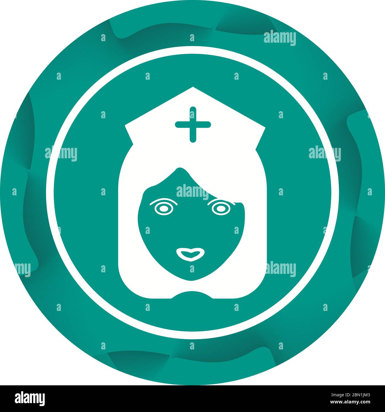 Beautiful Nurse Vector Glyph icon Stock Vector Image & Art - Alamy